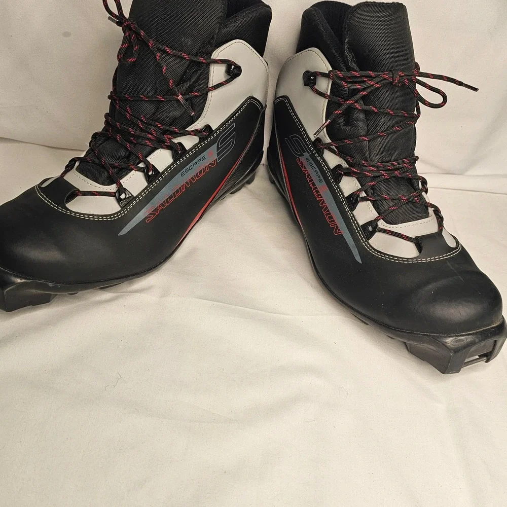 Salomon Escape 5 SNS Profil Mens Cross Country Ski Boots Black Grey Size 10.5‎
